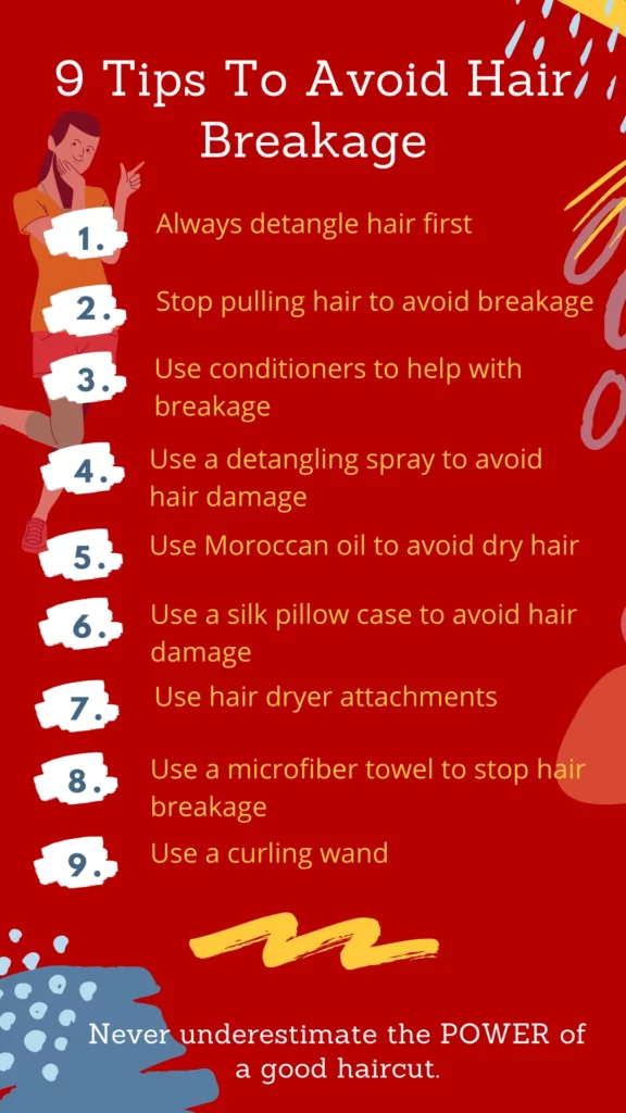 Tips to Avoid Hair Breakage Infographic - HairBrushy