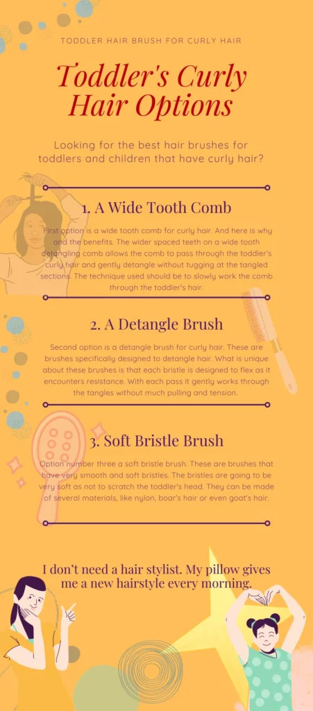 Toddlers Curly Hair Options Infographic - HairBrushy