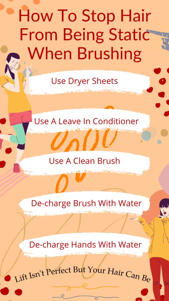 Stop Hair From Being Static Infographic - HairBrushy