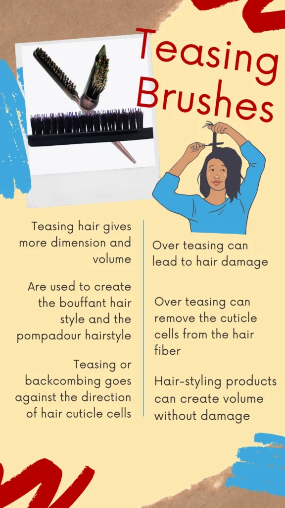 Teasing Hair Infographic - HairBrushy