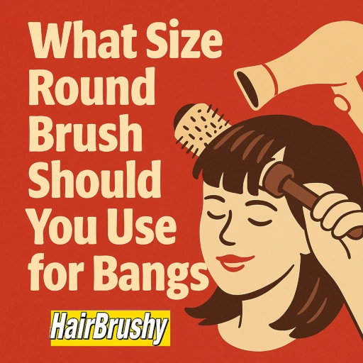 What Size Round Brush for Bangs? featuring a retro-styled woman using a round brush on her bangs.